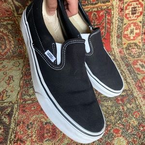 Black vans slip ons